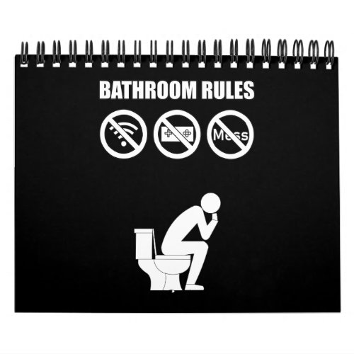 A Set of Bathroom Rules Calendar