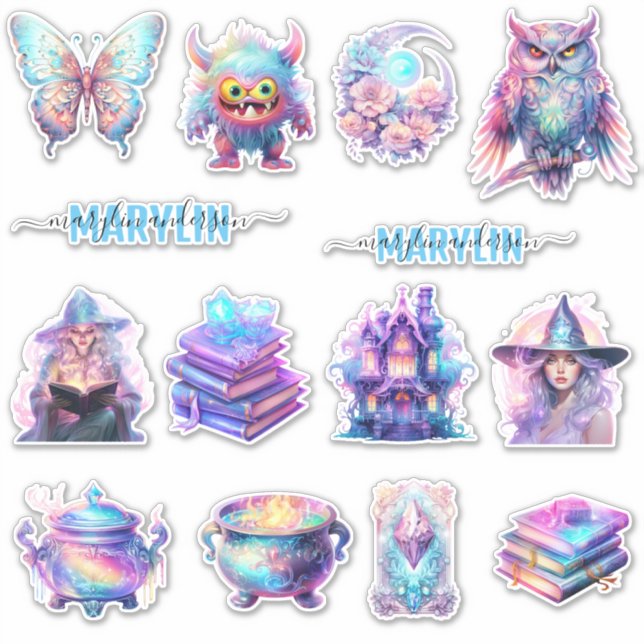 A SET OF GOULISH UNIQUE PACK OF CUSTOM NAME STICKER (Front)