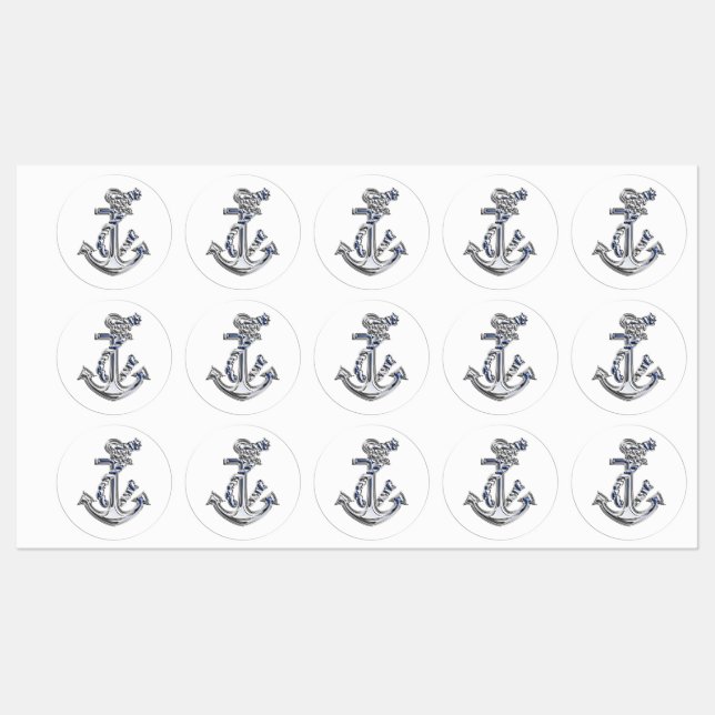 A Set of Nautical Design Anchor Labels (Sheet)