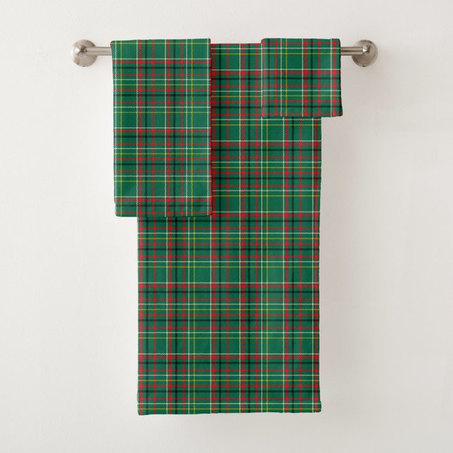 A set of three green plaid towels  (Creator Uploaded)