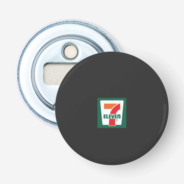 a seven seven logo on a green background bottle opener (Front)