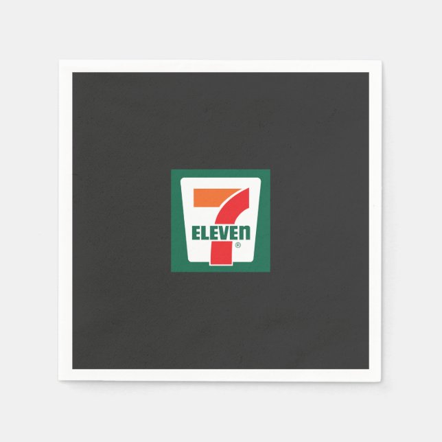 a seven seven logo on a green background napkins (Front)