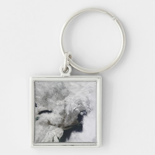 A severe winter storm keychain