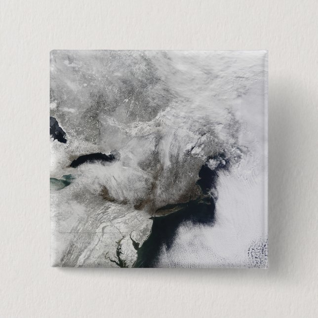 A severe winter storm pinback button (Front)