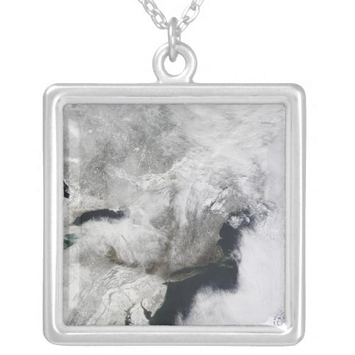 A severe winter storm silver plated necklace