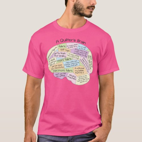 A Sew Quilters Brain Funny Quilting Lover All Abou T_Shirt