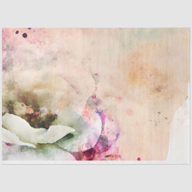 A Shabby Chic Floral Ephemera Design Series 6 Tissue Paper (Front)