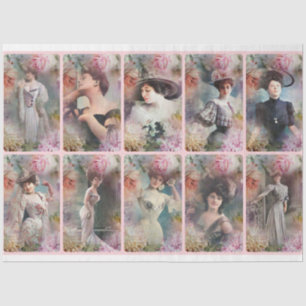 A Shabby Chic Parisian Woman Series Design 14 Tissue Paper