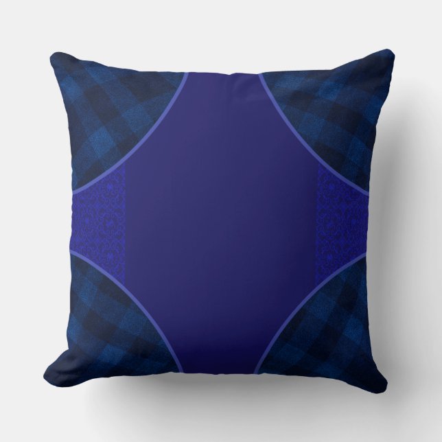 A Shade of Blue Intersection Pillow (Front)