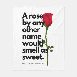 A SHAKESPEARE POEM AND A ROSE  Fleece Blanket 