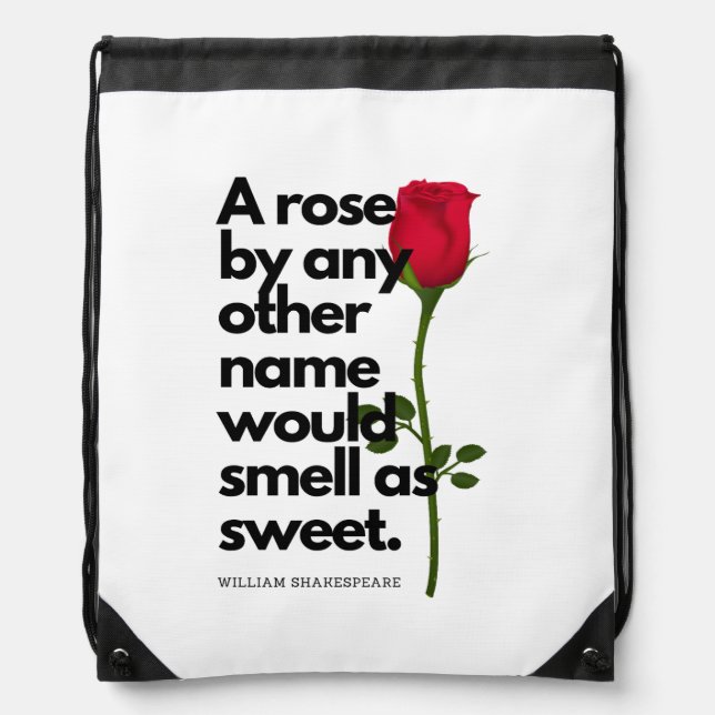 A SHAKESPEARE POEM AND A ROSE  grocery bag  (Front)