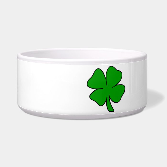 A Shamrock Dog Bowl