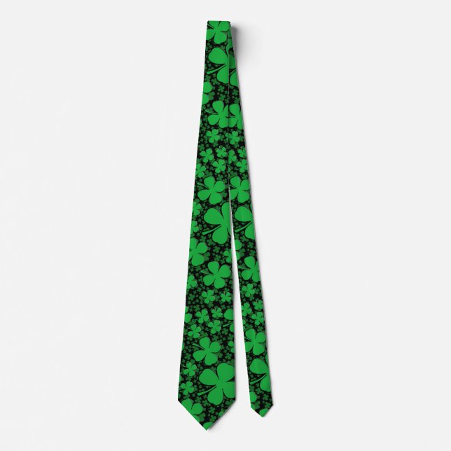 A Shamrock Field for St Patrick's Day Neck Tie (Front)