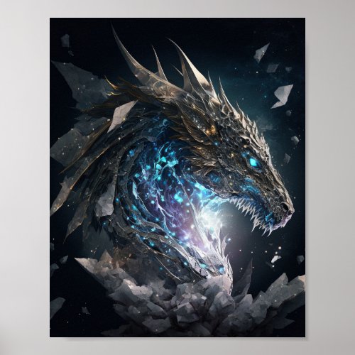 A Shattered Crystal Dragon Poster