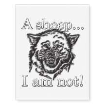 A sheep, I am not.