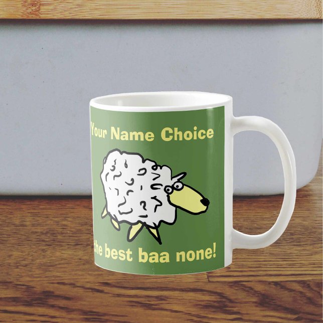 A Sheep with Personalised Name Coffee Mug (Creator Uploaded)