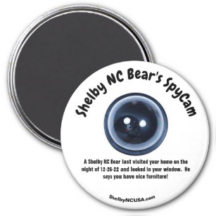A Shelby NC Bear's SpyCam magnet