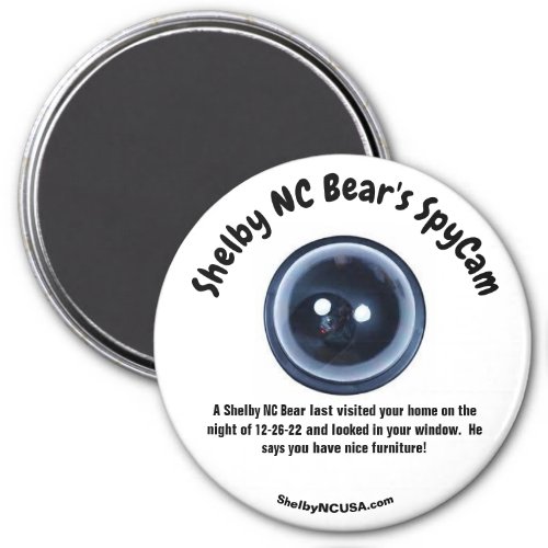 A Shelby NC Bears SpyCam magnet