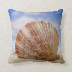 A Shell Propped In The Sand Throw Pillow