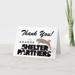 A-SHELTER Partners Logo THANK YOU Card