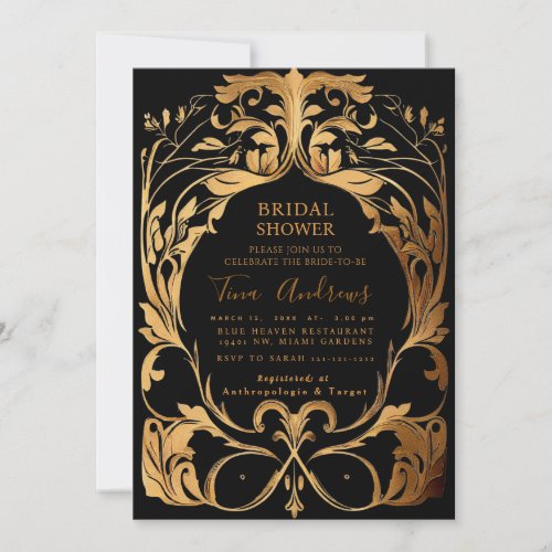 A Shimmering Bridal Shower Celebration  Invitation