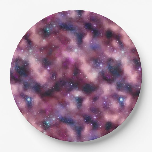 A Shimmering Galaxy Series Design 12  Paper Plates (Front)
