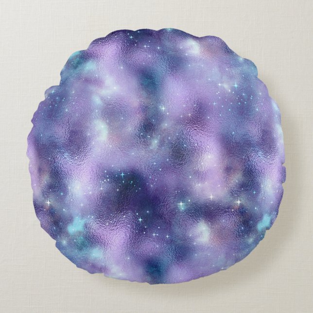 A Shimmering Galaxy Series Design 2  Round Pillow (Front)