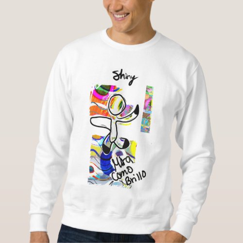 A shiny and funky person sweatshirt
