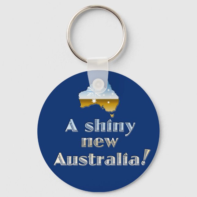 A Shiny New Australia Keychain (Front)