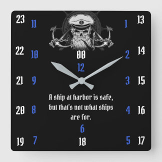 A ship at harbor is safe, but that's not what square wall clock