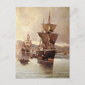 a ship at sea 04 postcard