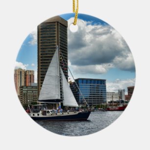 A Ship in Baltimore Ceramic Ornament
