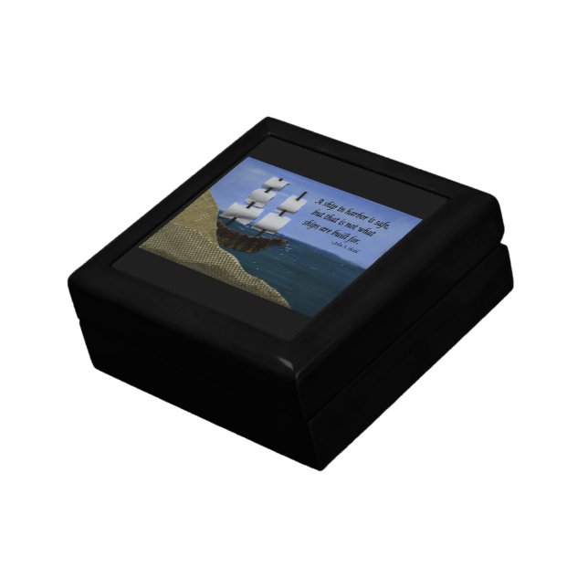 A Ship in Harbor is Safe Gift Box (Side)