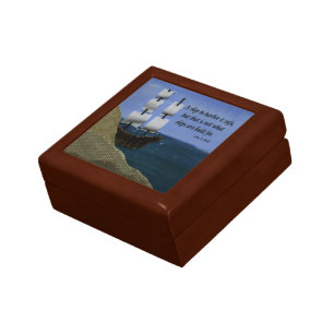 A Ship in Harbor is Safe Inspirational Quotation Gift Box