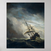 A Ship in Need in a Raging Storm Poster