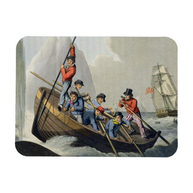 A Ship's Boat Attacking a Whale, engraved by Matth Magnet (Horizontal)