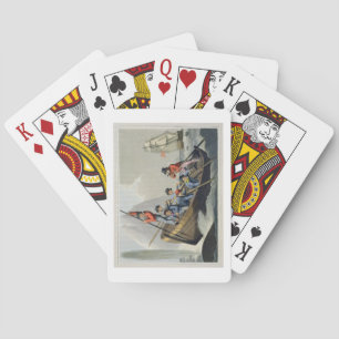 A Ship's Boat Attacking a Whale, engraved by Matth Poker Cards