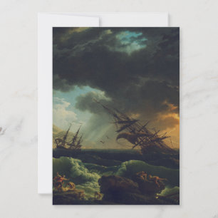 A Shipwreck in Stormy Seas by Claude-Joseph Vernet Invitation