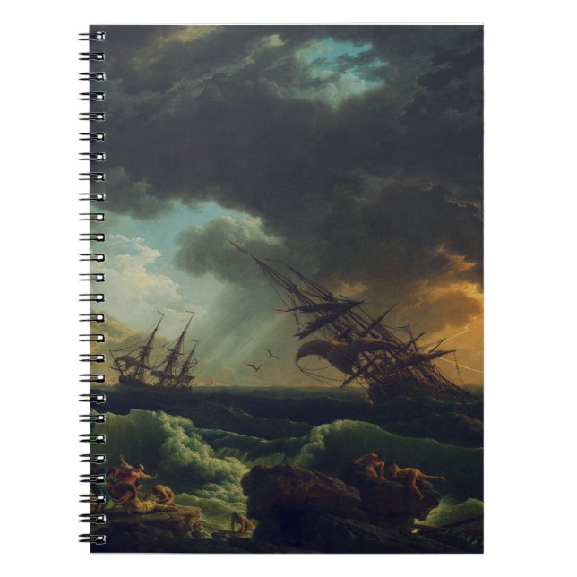 A Shipwreck in Stormy Seas by Claude-Joseph Vernet Notebook (Front)