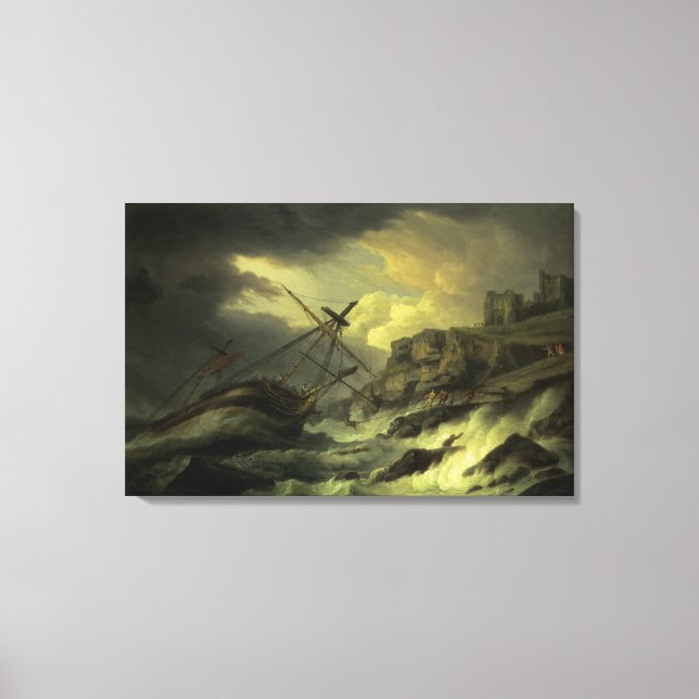 A Shipwreck, said to be `The Dutton' Canvas Print (Front)