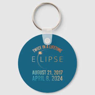 A Shirt Twice Lifetime Solar Eclipse Total Keychain