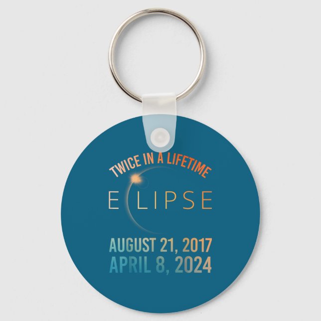A Shirt Twice Lifetime Solar Eclipse Total Keychain (Front)