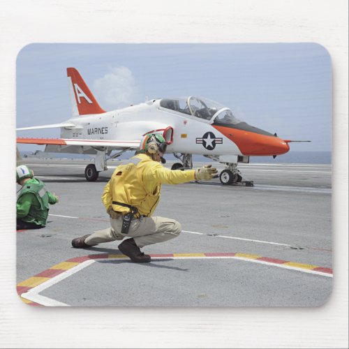 A shooter aboard the aircraft carrier mouse pad