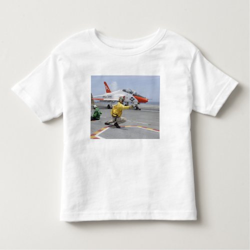 A shooter aboard the aircraft carrier toddler t_shirt