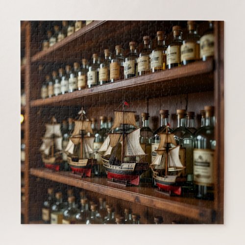 A Shop of Boats and Bottles of Liquor Jigsaw Puzzle
