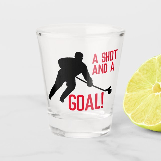 A Shot And A Goal! Glass (Front)