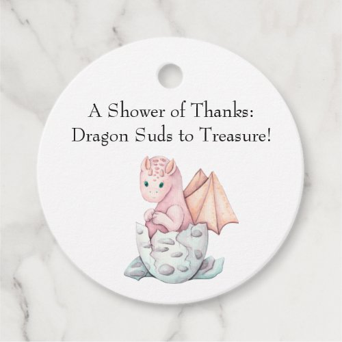 A Shower of Thanks Dragon Suds to Treasure Favor Tags
