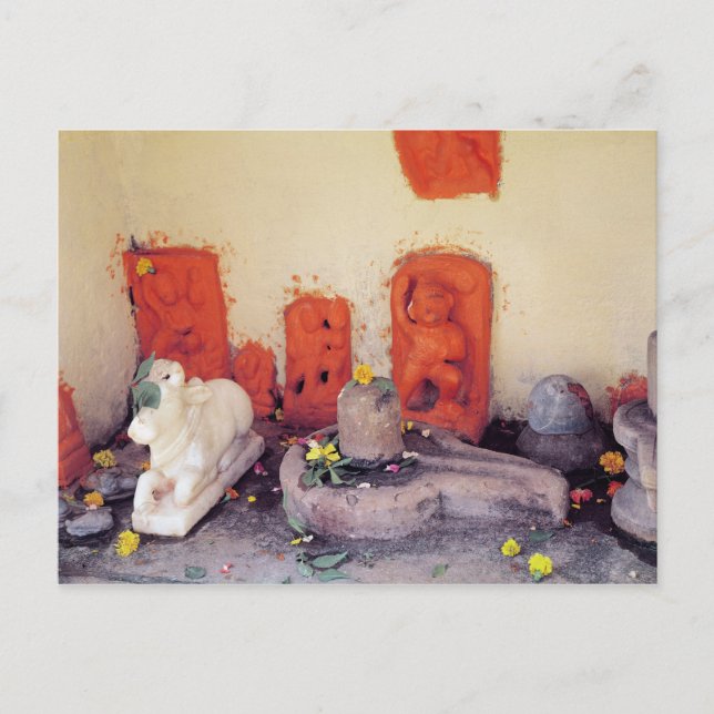 A shrine of a chapel on the Ganges Postcard (Front)