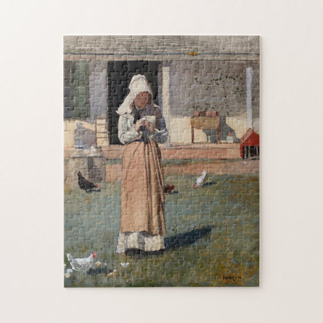 A Sick Chicken | Winslow Homer Jigsaw Puzzle (Vertical)
