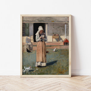 A Sick Chicken Winslow Homer Poster